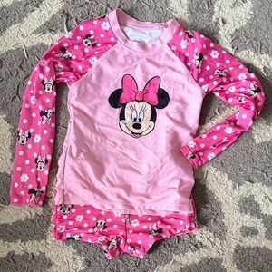 Disney Minnie Mouse Pink Rashguard Set